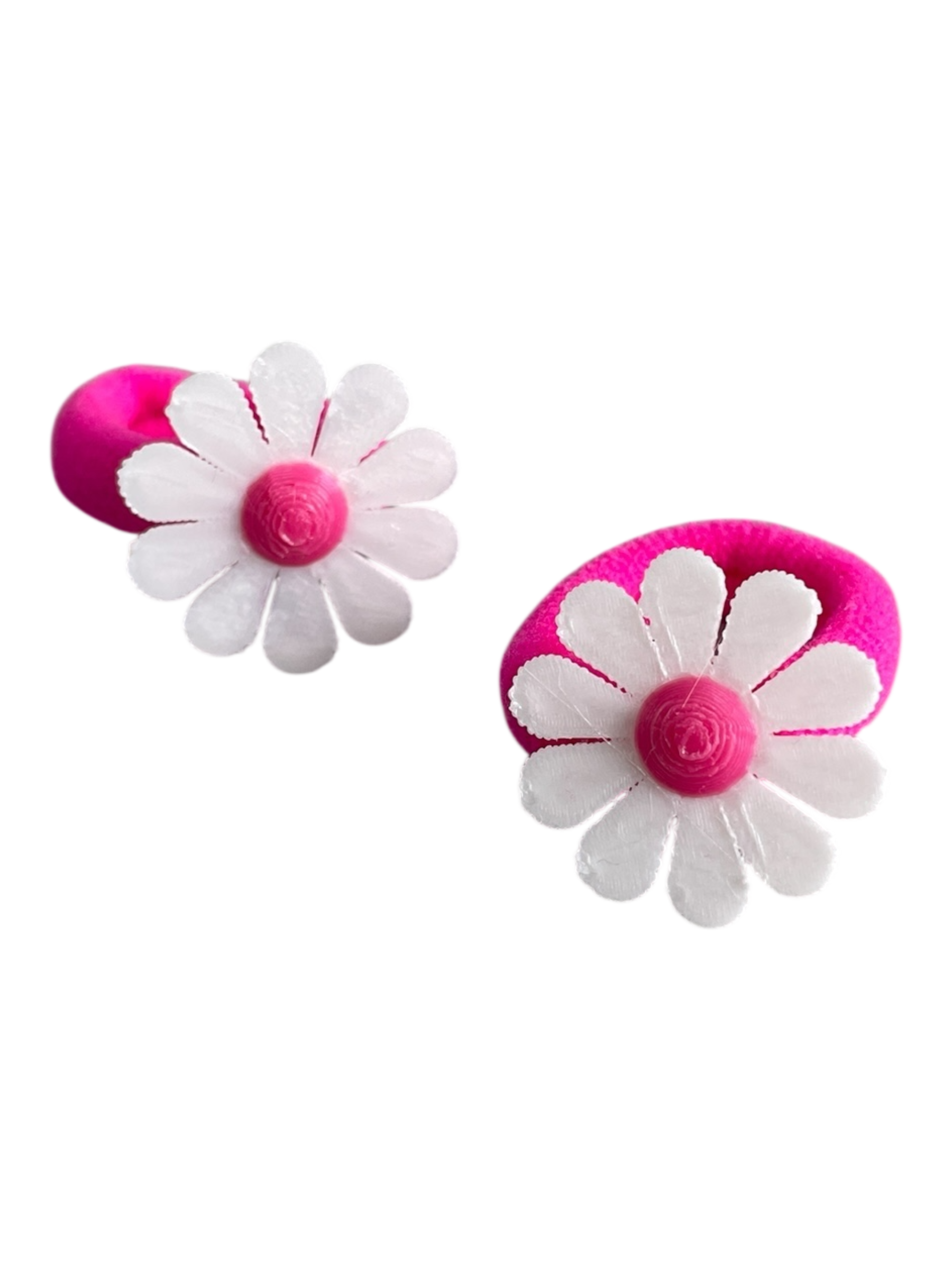 990051 - Set 2 gomas acrilicas pequeñas con margarita