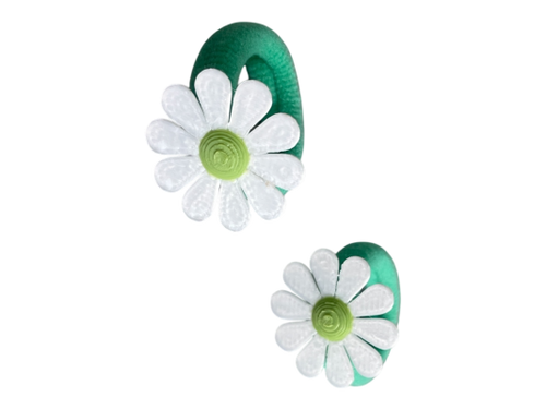 990051 - Set 2 gomas acrilicas pequeñas con margarita