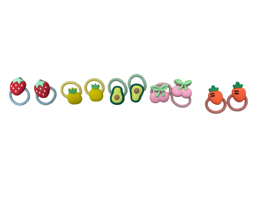 990062 - set 2 gomitas pequeñas con motivos de frutas