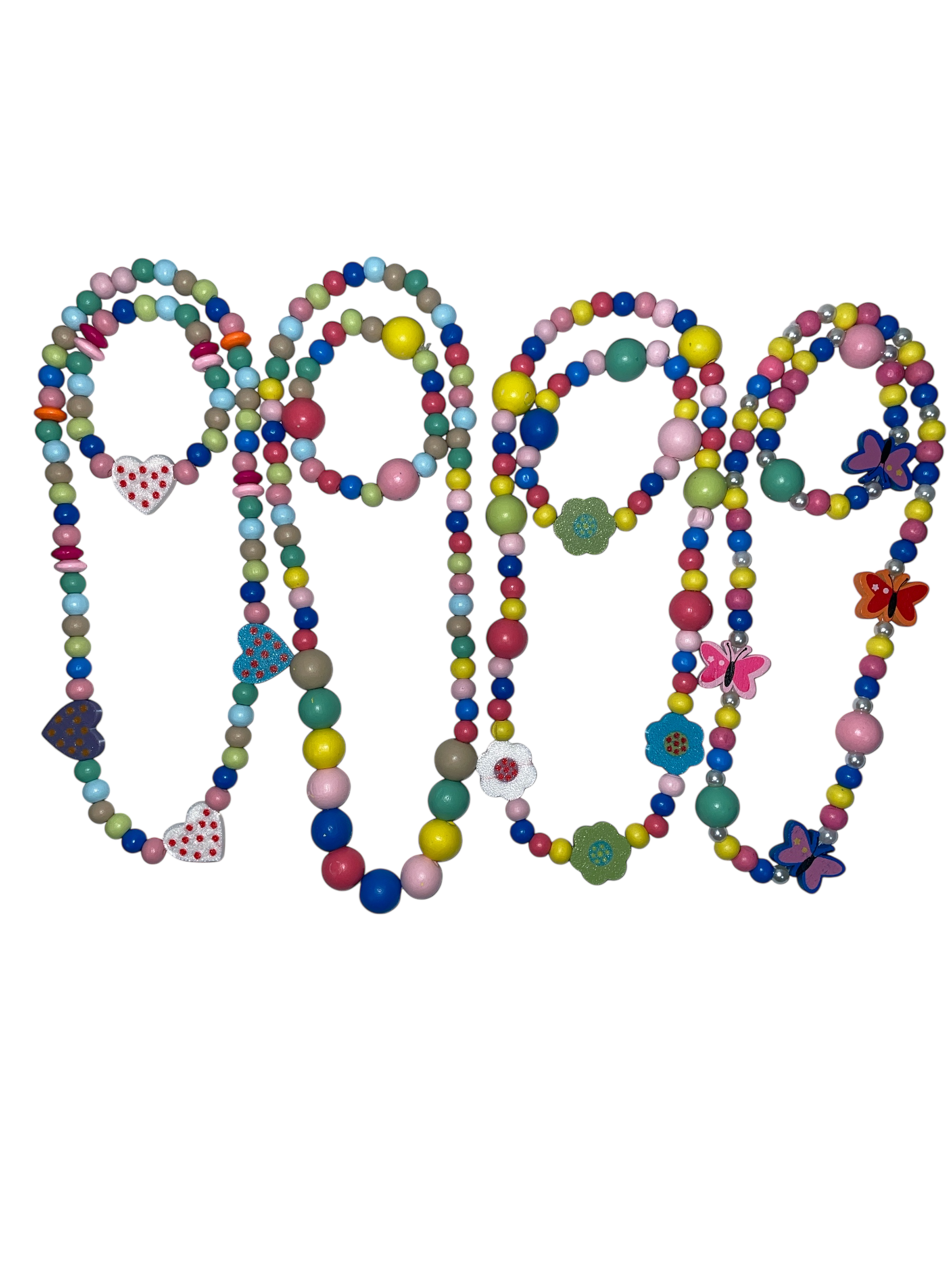 990074 - Collar + Pulsera Bolitas de madera