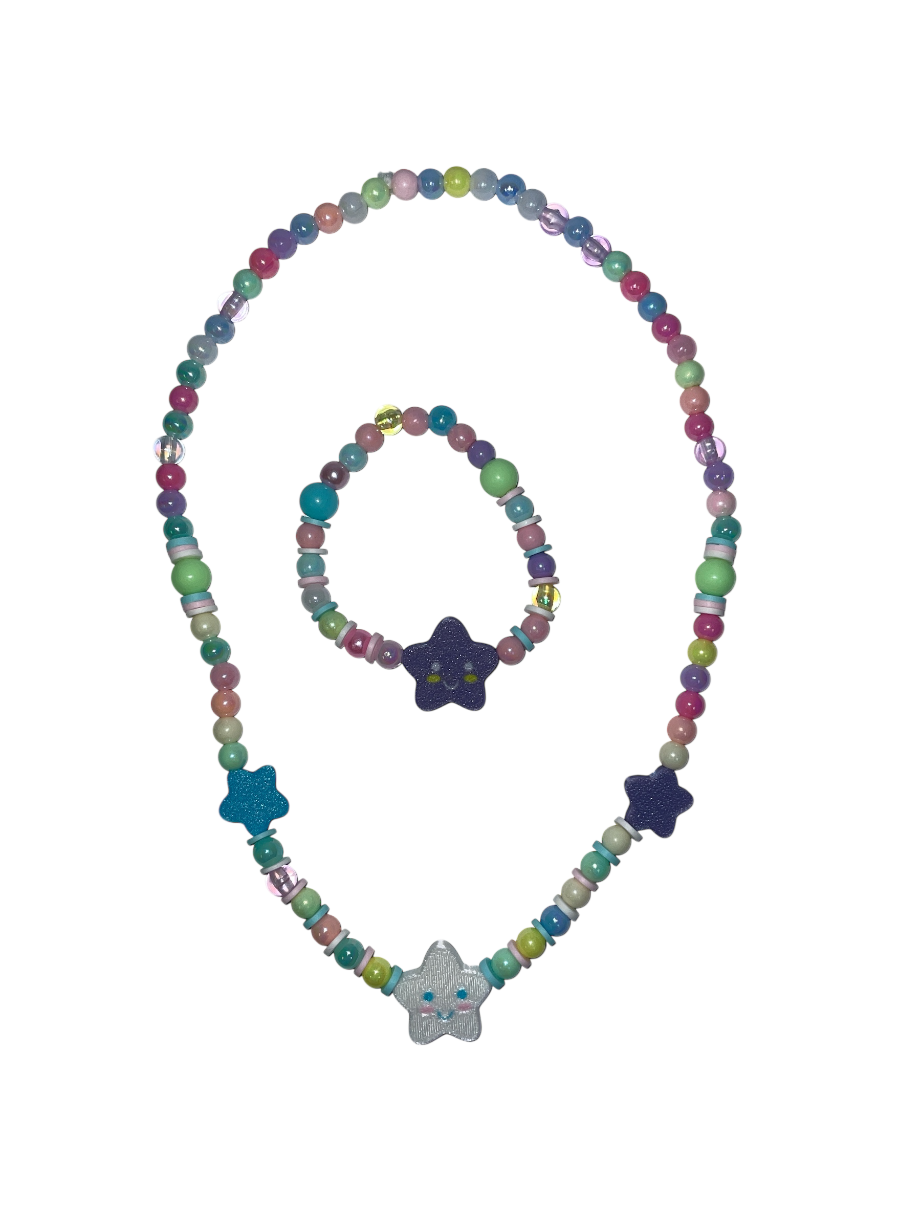 990075 - Collar y pulsera con bolitas acrilicas
