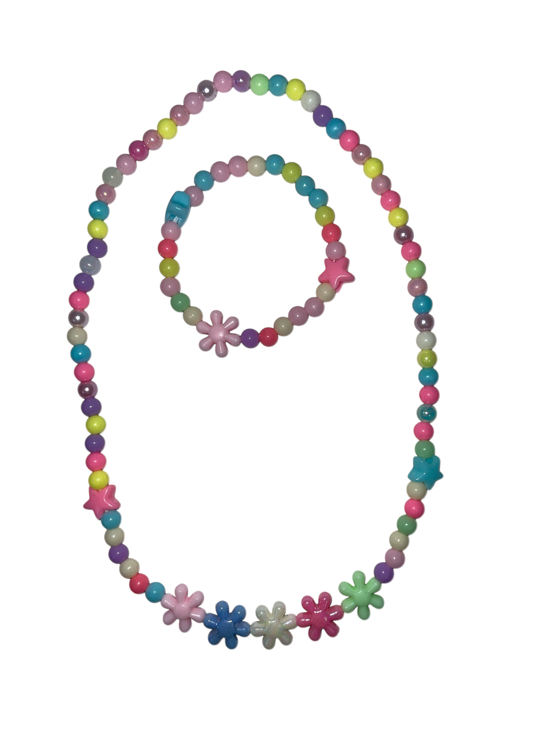 990075 - Collar y pulsera con bolitas acrilicas