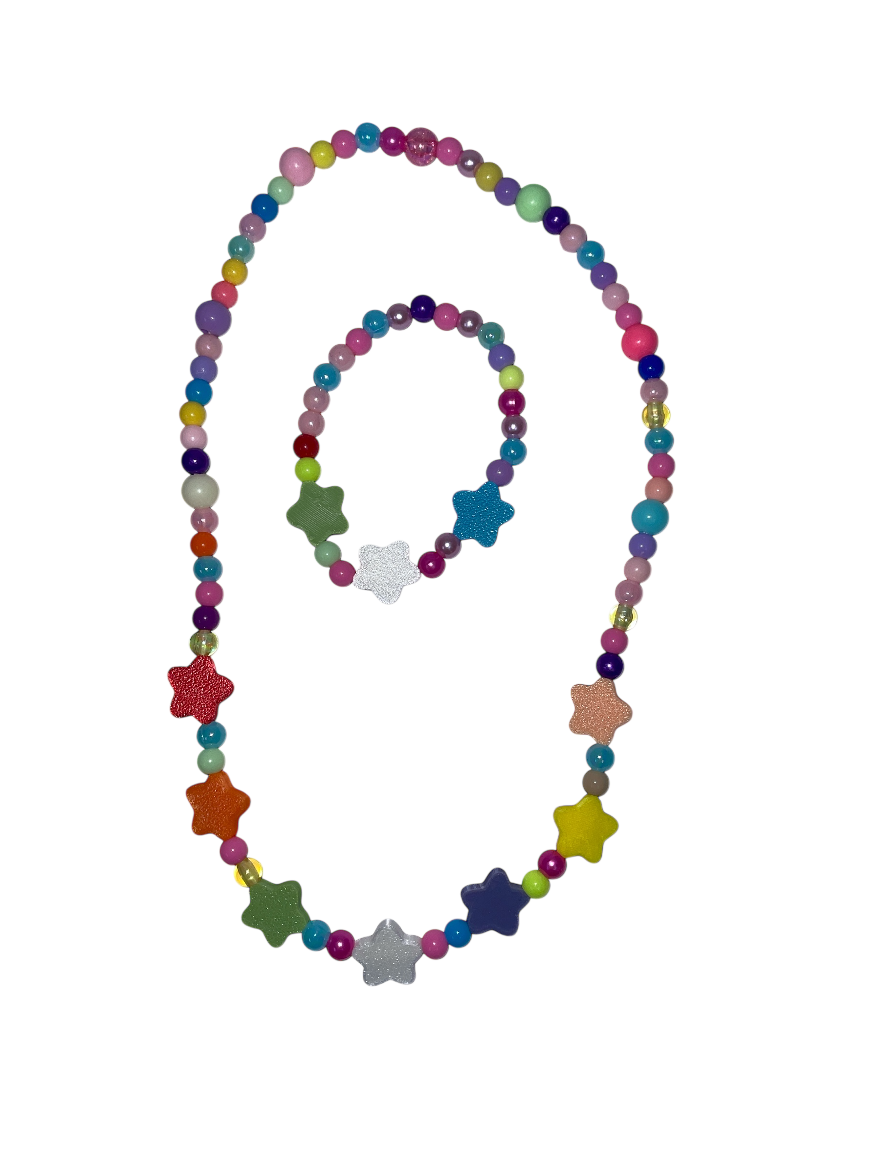 990075 - Collar y pulsera con bolitas acrilicas