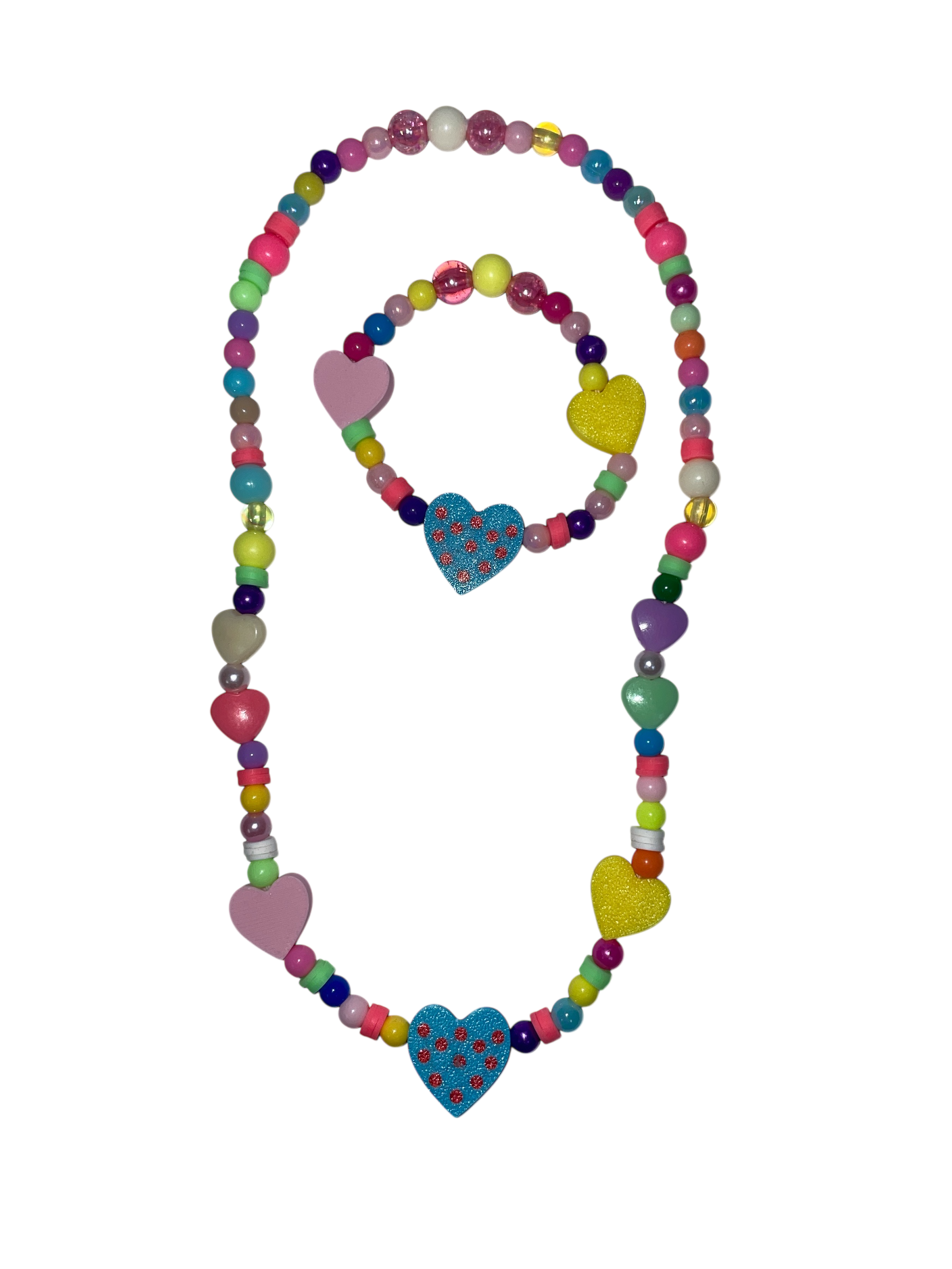 990075 - Collar y pulsera con bolitas acrilicas