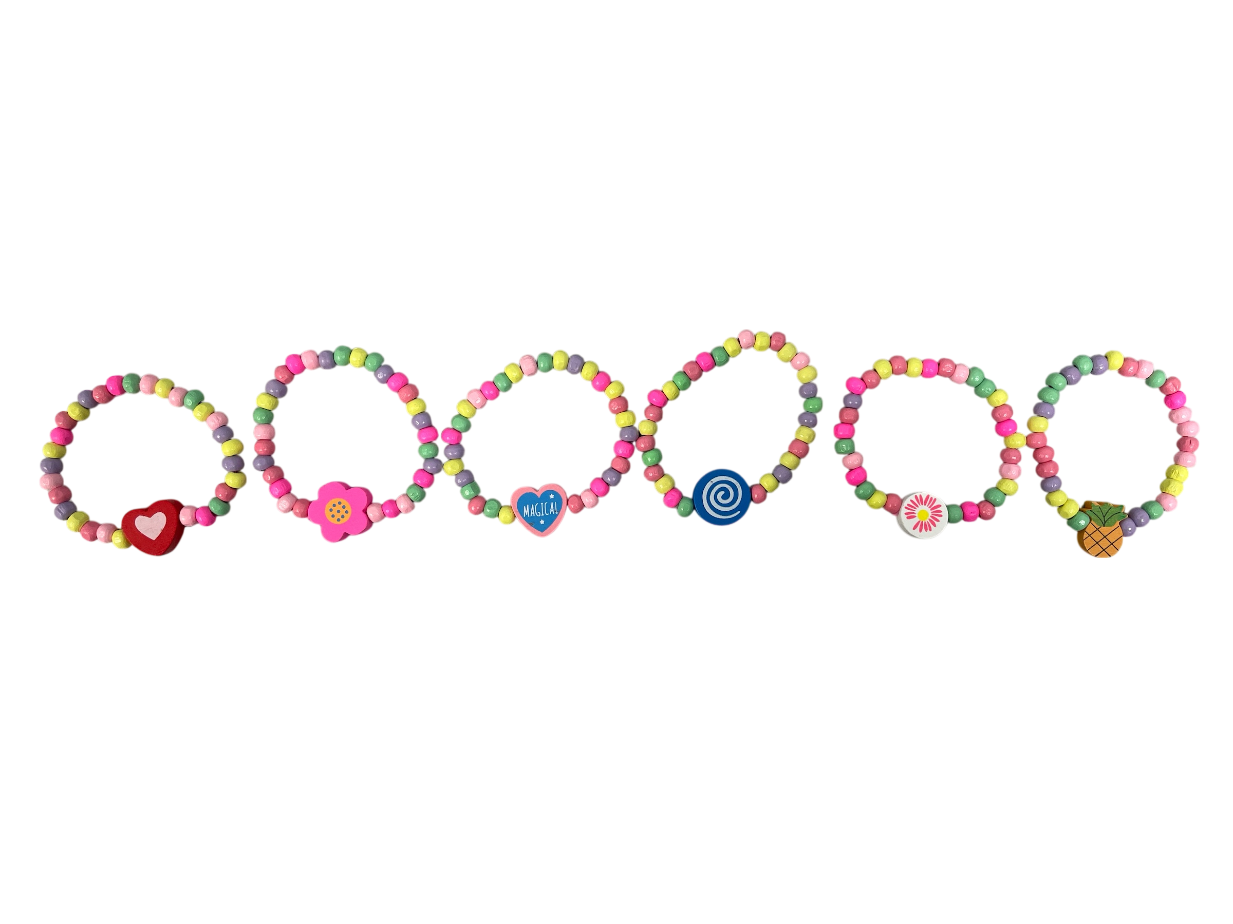 990079 - Pulsera elastica motivos de madera