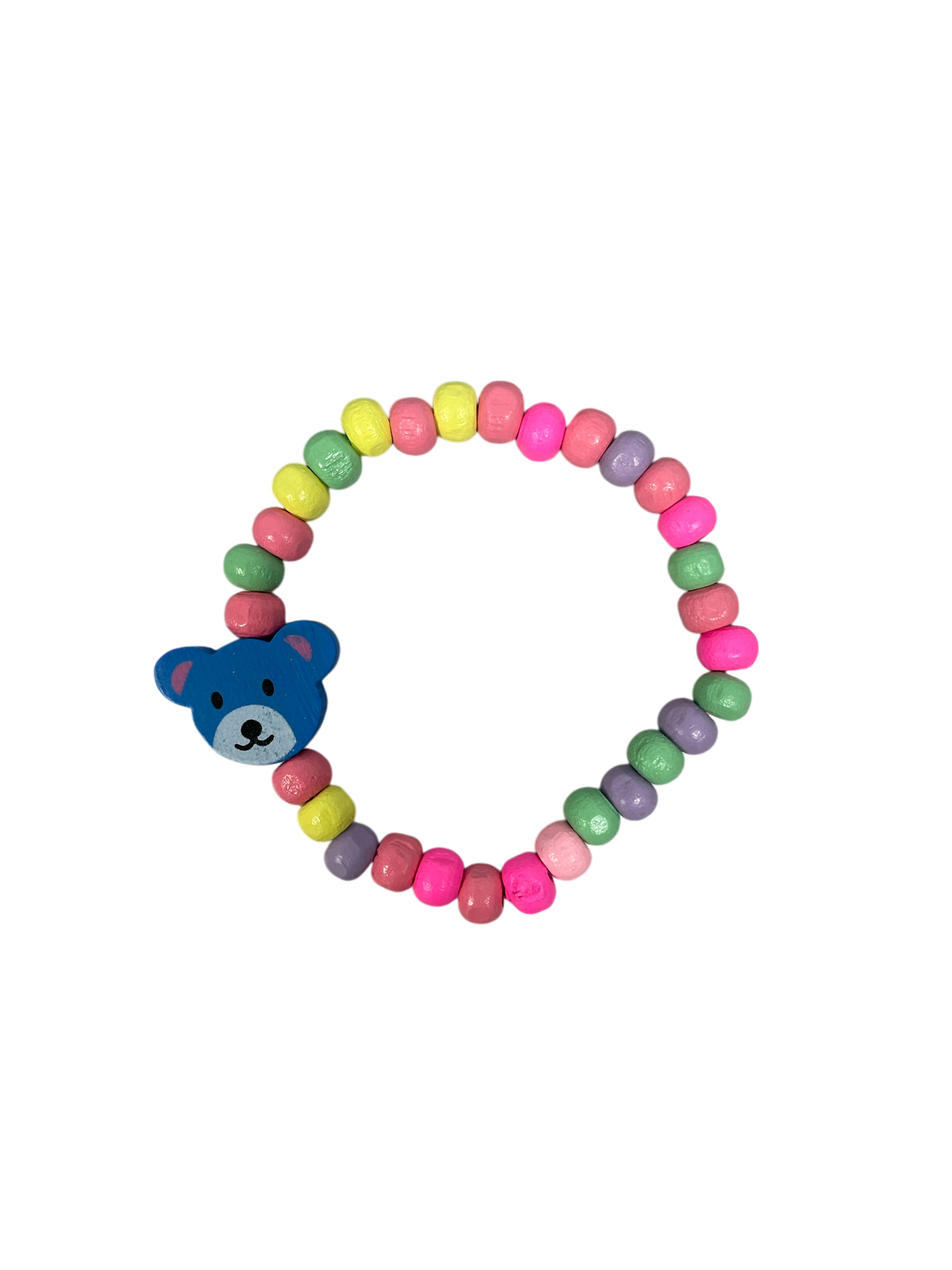 990080 - Pulsera elastica bolitas de madera