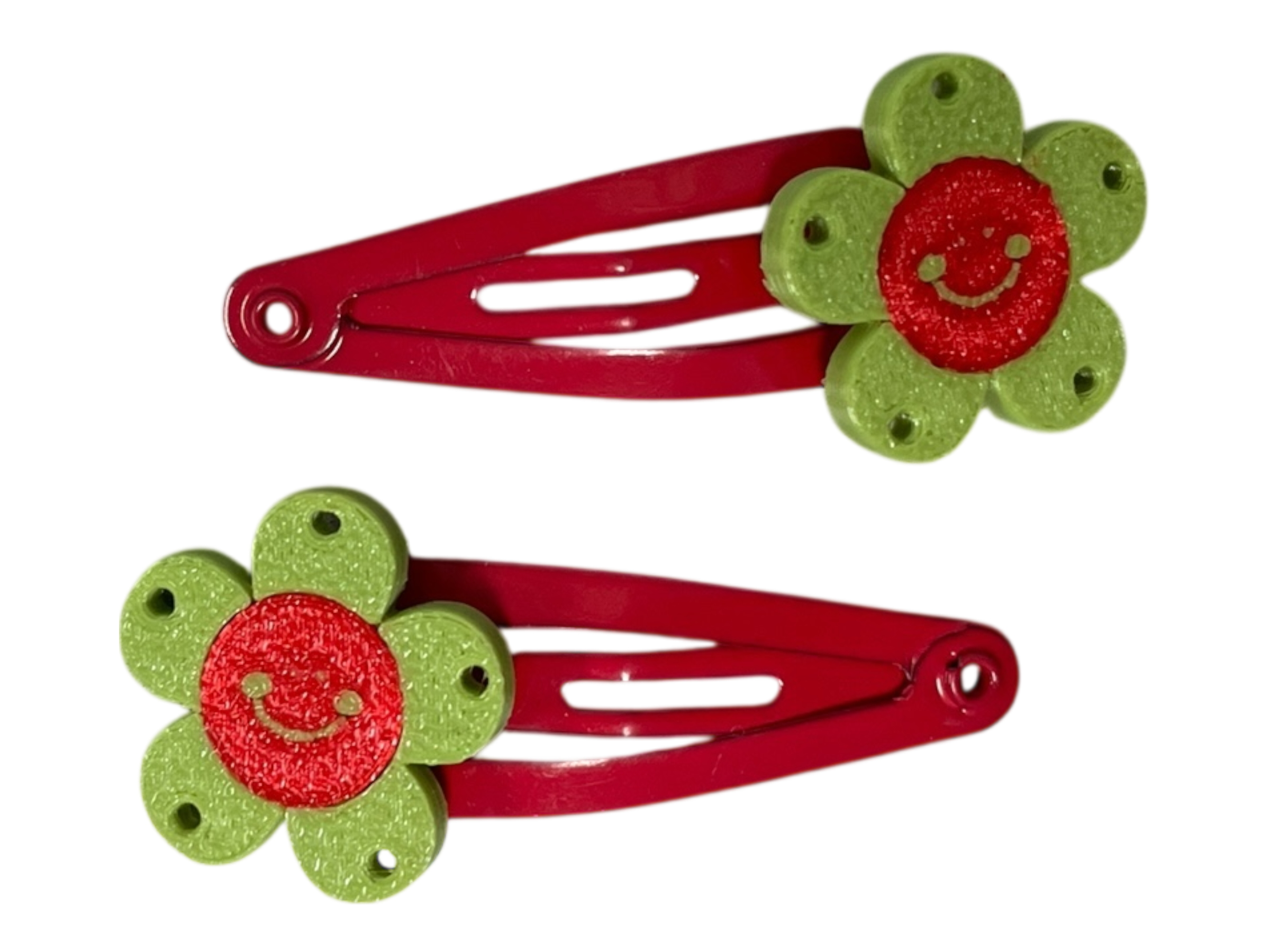 990083 - Clips 3cm con flor - estrella  sonriente