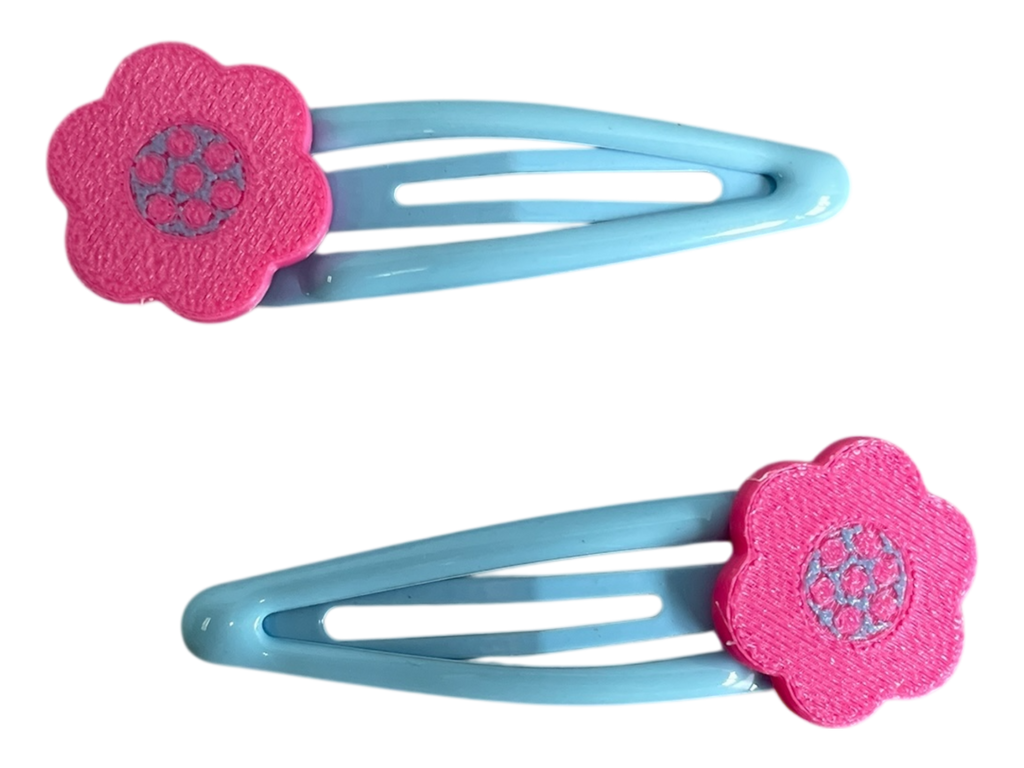 990085 - Set 2 clips de 5cm con Corazon - Flor o Estrella sonriente