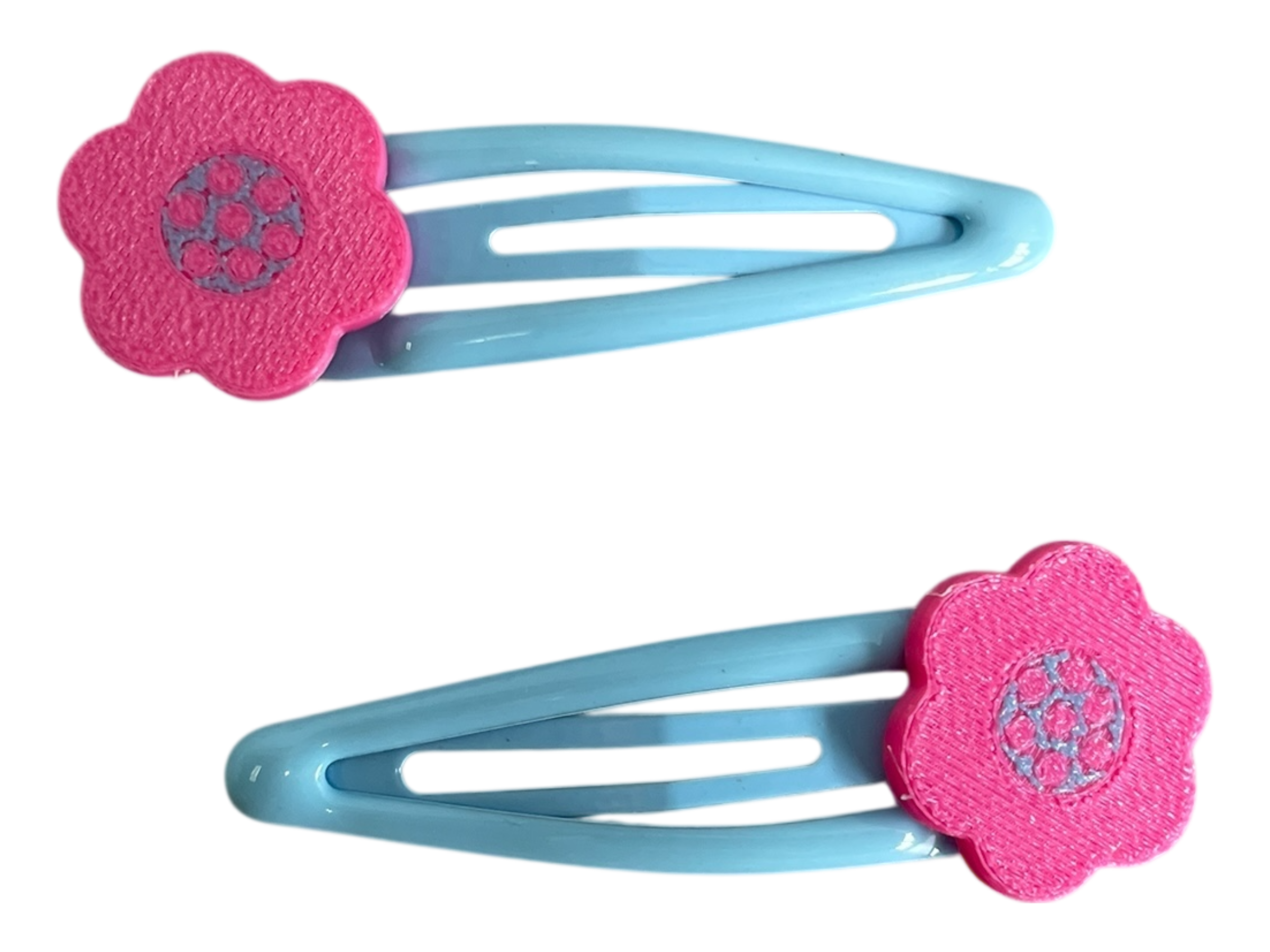 990085 - Set 2 clips de 5cm con Corazon - Flor o Estrella sonriente