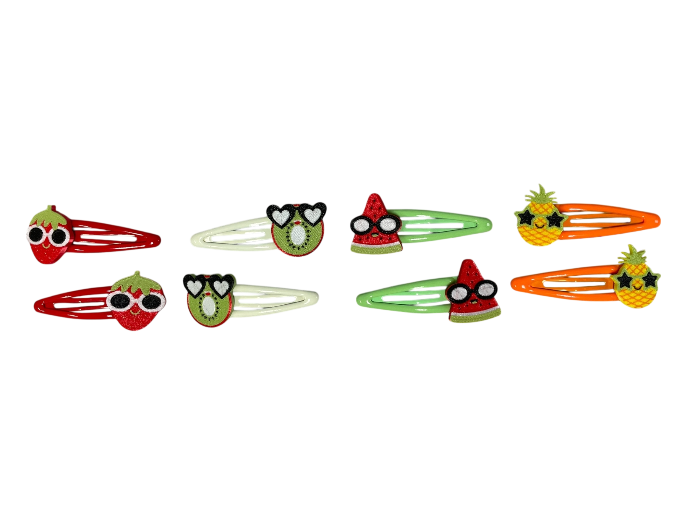 990087 - Set clips 5cm con frutas y gafas de sol