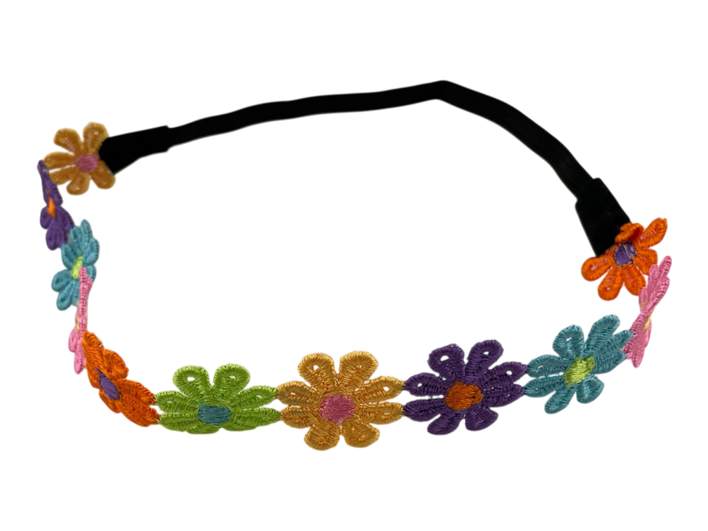 990135 - Diadema Elastica flores y maiposas de hilo
