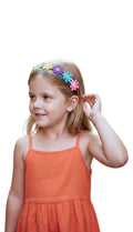 990135 - Diadema Elastica flores y maiposas de hilo