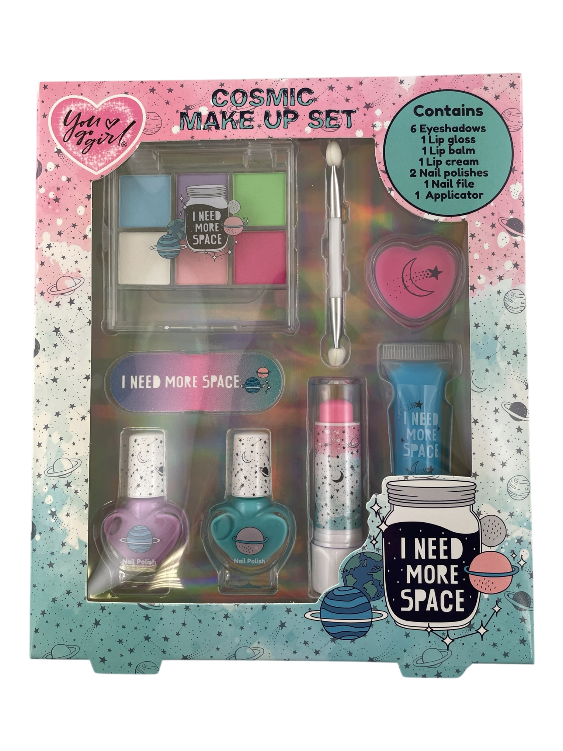 940006 - cajita regalo, sombras, brillo de labios, crema de labios, protector labios, pintauñas y lima